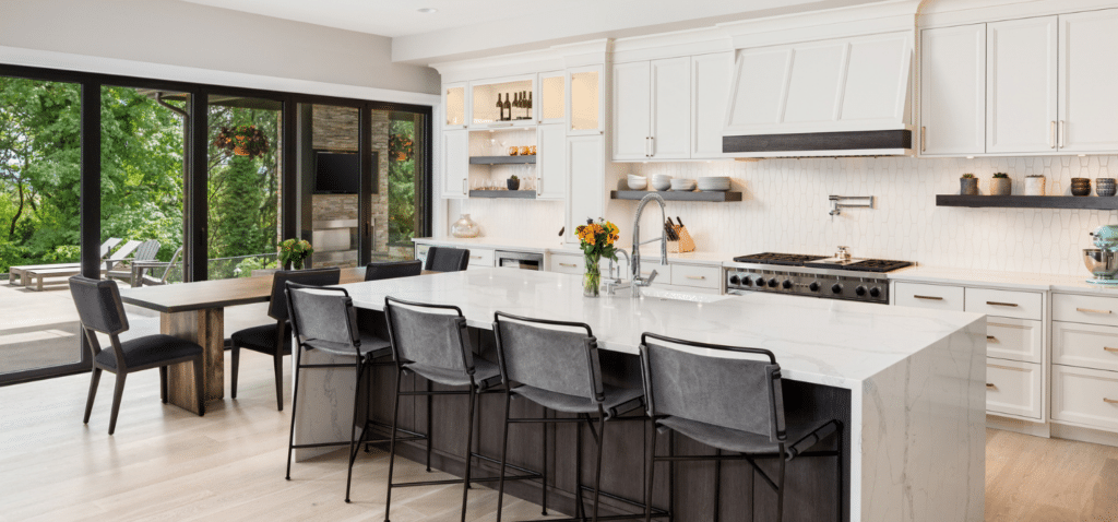 Immaculate residential kitchen cleaned by a professional team.